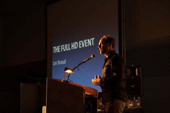 Les Stroud speaks at the Full HD Event