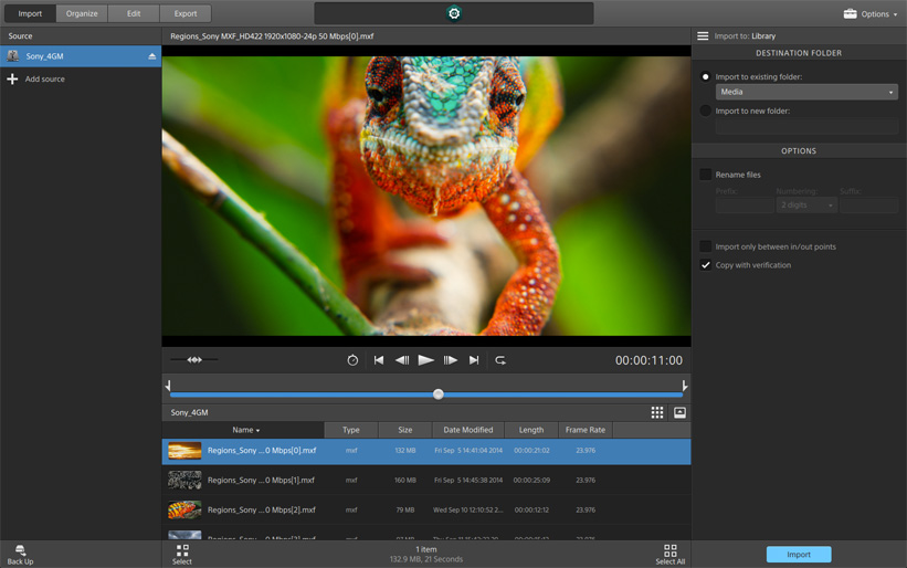 Catalyst from Sony DIT Tool