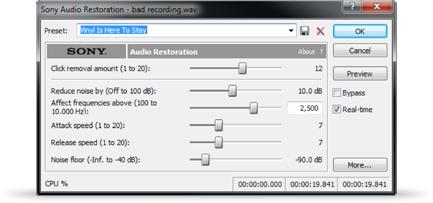 Restore older recordings by filtering out unwanted sounds.