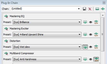 New plug-in chain interface