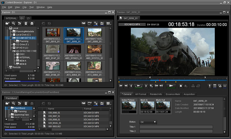 Sony Creative Software - XDCAM Drive Software