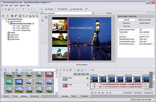 Sony DVD Architect Pro screenshot